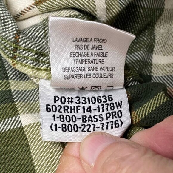 RedHead Mens Shirt XL Green Plaid Button-Up Long Sleeve 100% Cotton Casual Outdo - Picture 5 of 11